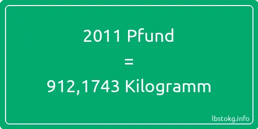 2011 lbs bis kg - 2011 Pfund bis Kilogramm