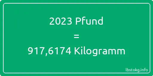 2023 lbs bis kg - 2023 Pfund bis Kilogramm