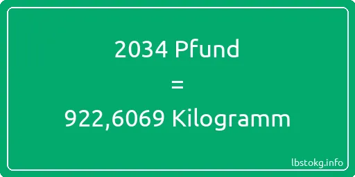 2034 lbs bis kg - 2034 Pfund bis Kilogramm