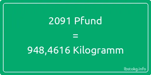 2091 lbs bis kg - 2091 Pfund bis Kilogramm