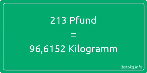 213 lbs bis kg - 213 Pfund bis Kilogramm