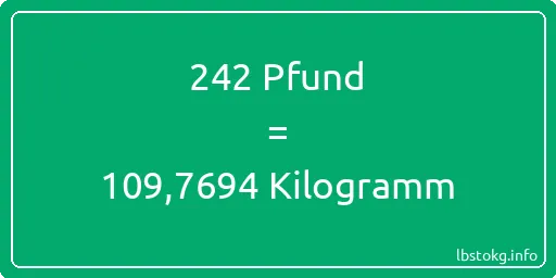 242 lbs bis kg - 242 Pfund bis Kilogramm