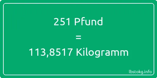 251 lbs bis kg - 251 Pfund bis Kilogramm