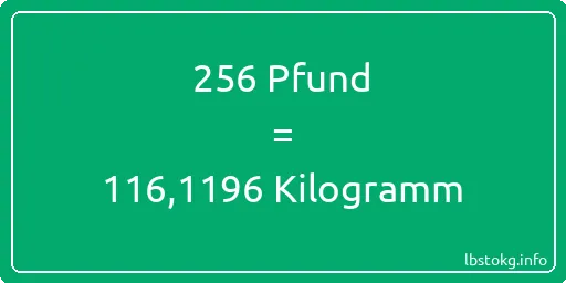 256 lbs bis kg - 256 Pfund bis Kilogramm