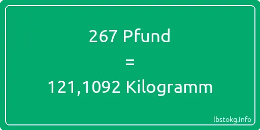 267 lbs bis kg - 267 Pfund bis Kilogramm