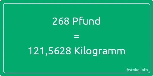 268 lbs bis kg - 268 Pfund bis Kilogramm