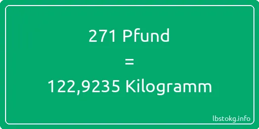 271 lbs bis kg - 271 Pfund bis Kilogramm