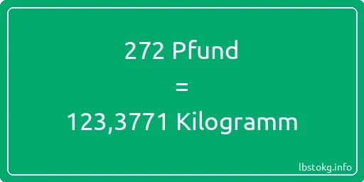 272 lbs bis kg - 272 Pfund bis Kilogramm