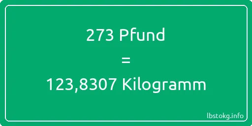 273 lbs bis kg - 273 Pfund bis Kilogramm