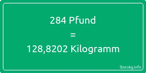 284 lbs bis kg - 284 Pfund bis Kilogramm