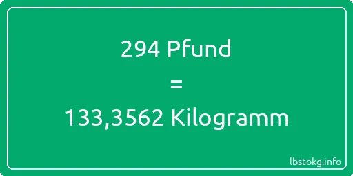 294 lbs bis kg - 294 Pfund bis Kilogramm