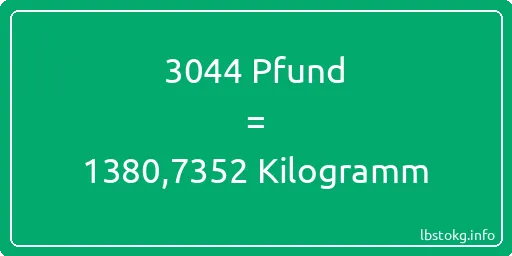 3044 lbs bis kg - 3044 Pfund bis Kilogramm