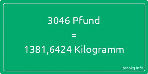 3046 lbs bis kg - 3046 Pfund bis Kilogramm