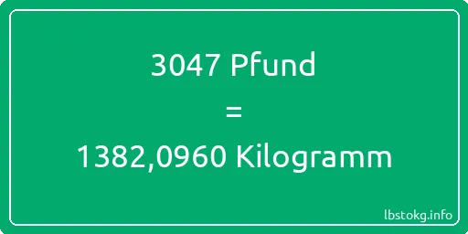 3047 lbs bis kg - 3047 Pfund bis Kilogramm