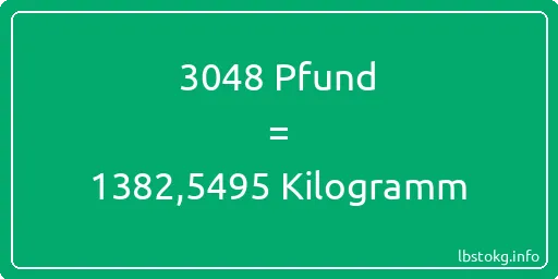 3048 lbs bis kg - 3048 Pfund bis Kilogramm