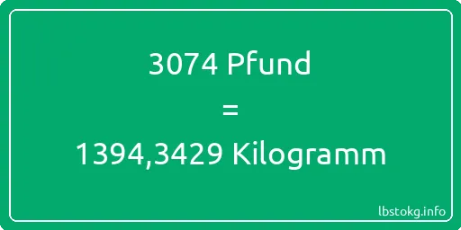 3074 lbs bis kg - 3074 Pfund bis Kilogramm