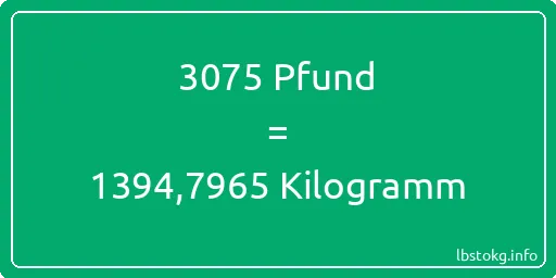 3075 lbs bis kg - 3075 Pfund bis Kilogramm