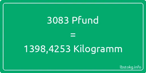 3083 lbs bis kg - 3083 Pfund bis Kilogramm