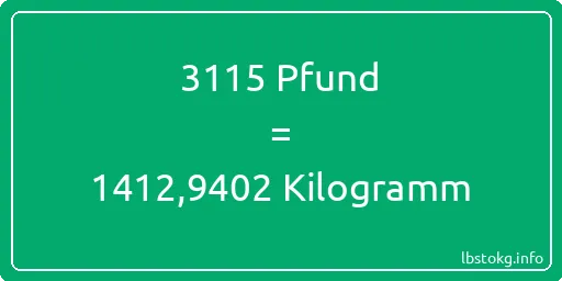 3115 lbs bis kg - 3115 Pfund bis Kilogramm