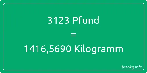 3123 lbs bis kg - 3123 Pfund bis Kilogramm