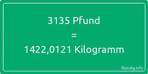 3135 lbs bis kg - 3135 Pfund bis Kilogramm