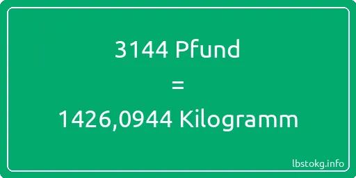 3144 lbs bis kg - 3144 Pfund bis Kilogramm