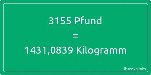 3155 lbs bis kg - 3155 Pfund bis Kilogramm