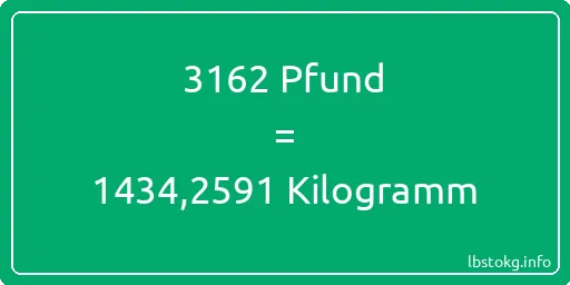 3162 lbs bis kg - 3162 Pfund bis Kilogramm