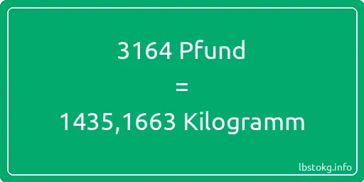 3164 lbs bis kg - 3164 Pfund bis Kilogramm