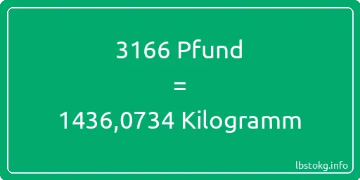 3166 lbs bis kg - 3166 Pfund bis Kilogramm