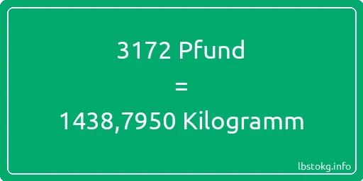 3172 lbs bis kg - 3172 Pfund bis Kilogramm