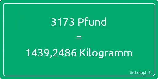 3173 lbs bis kg - 3173 Pfund bis Kilogramm