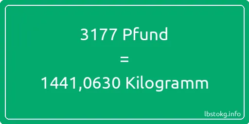 3177 lbs bis kg - 3177 Pfund bis Kilogramm