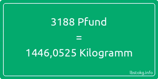 3188 lbs bis kg - 3188 Pfund bis Kilogramm