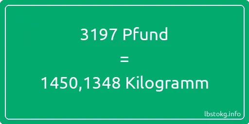 3197 lbs bis kg - 3197 Pfund bis Kilogramm