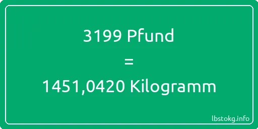 3199 lbs bis kg - 3199 Pfund bis Kilogramm