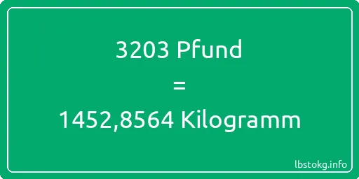 3203 lbs bis kg - 3203 Pfund bis Kilogramm