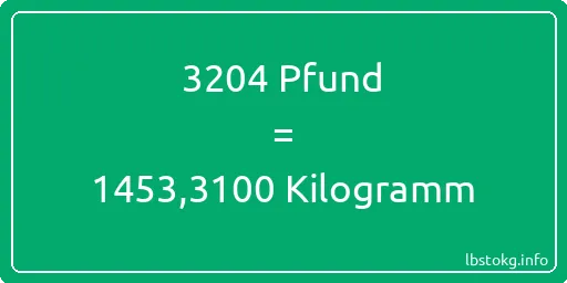 3204 lbs bis kg - 3204 Pfund bis Kilogramm