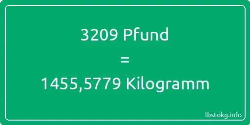 3209 lbs bis kg - 3209 Pfund bis Kilogramm