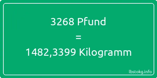 3268 lbs bis kg - 3268 Pfund bis Kilogramm