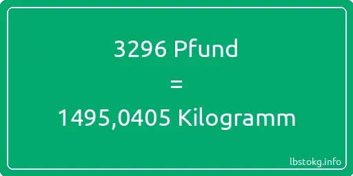 3296 lbs bis kg - 3296 Pfund bis Kilogramm