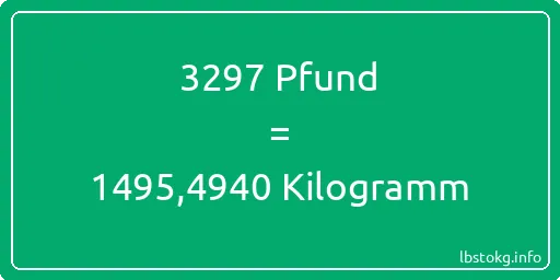 3297 lbs bis kg - 3297 Pfund bis Kilogramm