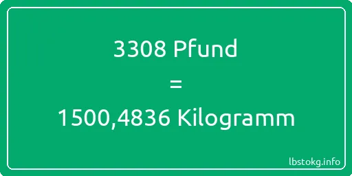 3308 lbs bis kg - 3308 Pfund bis Kilogramm