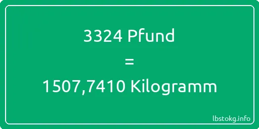 3324 lbs bis kg - 3324 Pfund bis Kilogramm