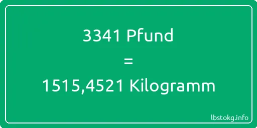 3341 lbs bis kg - 3341 Pfund bis Kilogramm