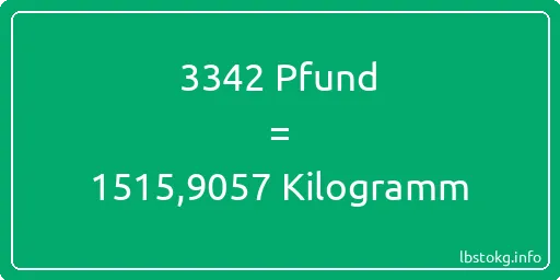 3342 lbs bis kg - 3342 Pfund bis Kilogramm