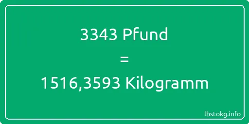 3343 lbs bis kg - 3343 Pfund bis Kilogramm