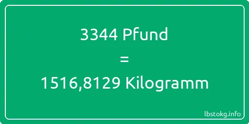 3344 lbs bis kg - 3344 Pfund bis Kilogramm