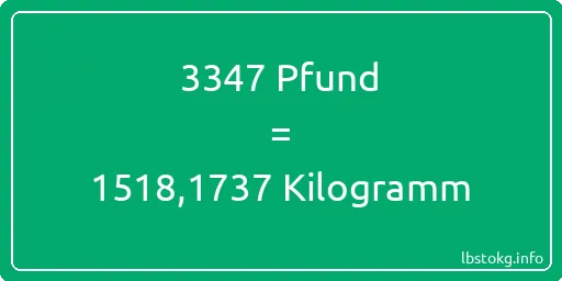 3347 lbs bis kg - 3347 Pfund bis Kilogramm