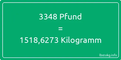 3348 lbs bis kg - 3348 Pfund bis Kilogramm